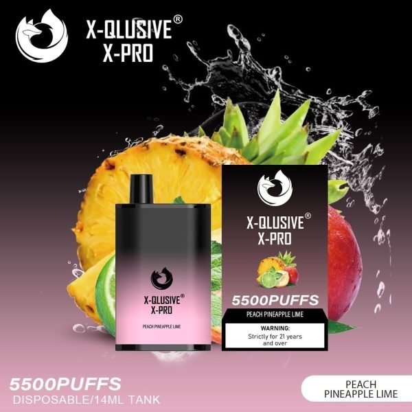 X-QLUSIVE X-PRO PEACH PINEAPPLE LIME  – 5500 PUFFS