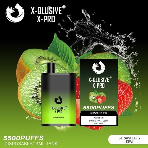 X-QLUSIVE X-PRO STRAWBERRY KIWI  – 5500 PUFFS