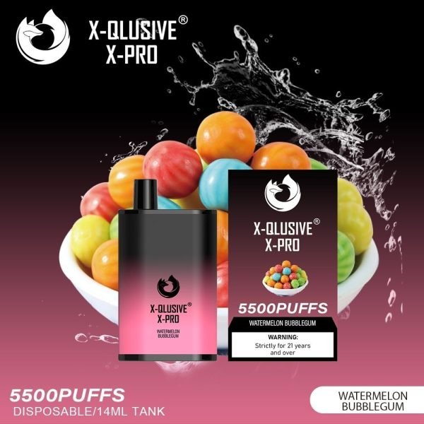 X-QLUSIVE X-PRO WATERMELON BUBBLEGUM  – 5500 PUFFS