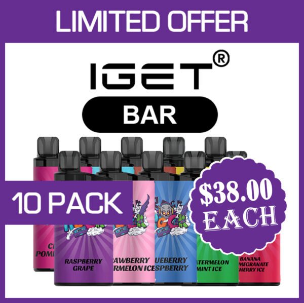 IGET BAR – 3500 PUFFS  – 10 PACK