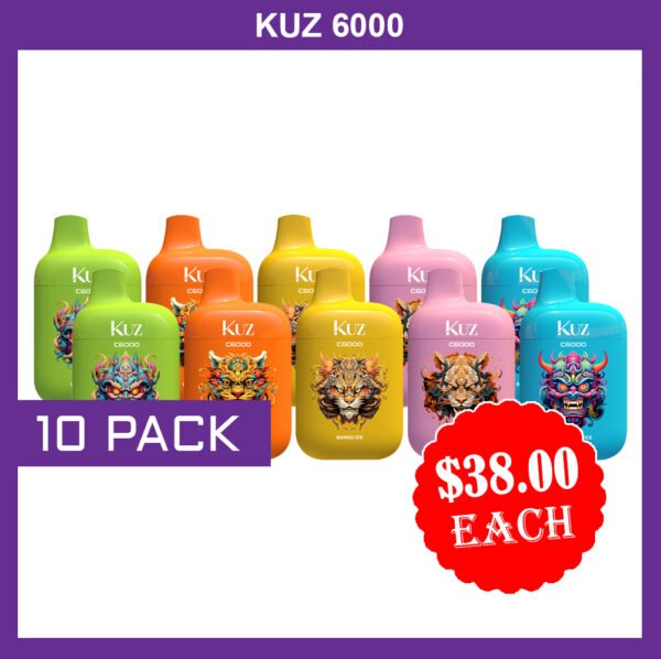 KUZ – 6000 PUFFS - 10 PACK