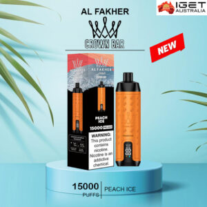 ALFAKHER CROWN BAR - PEACH ICE- 15000 PUFFS