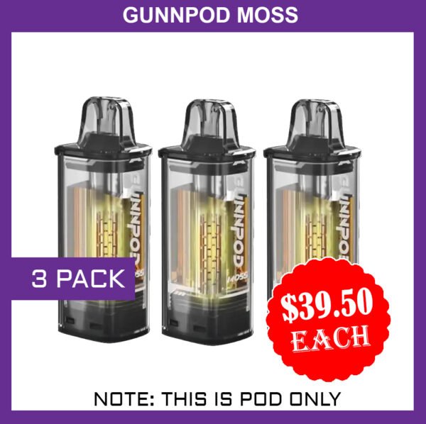 GUNNPOD MOSS - 3 PACK - 8000 PUFFS - POD ONLY