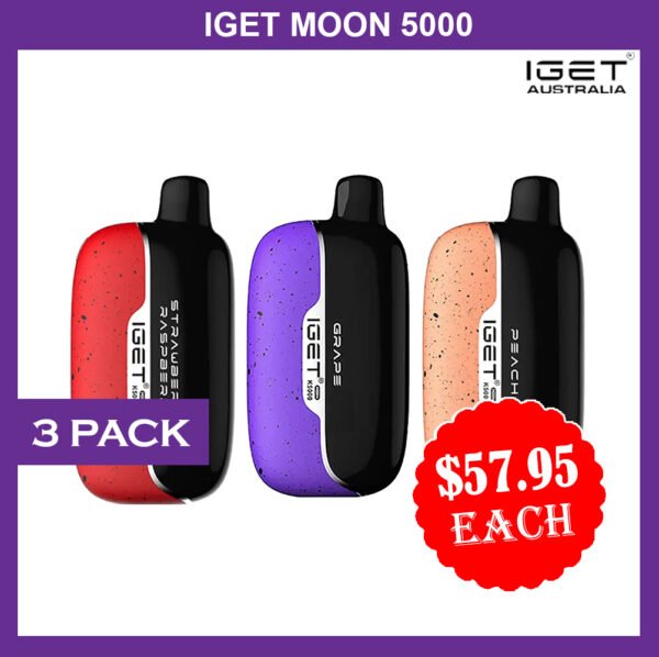 IGET MOON 5000 PUFFS - 3 PACK