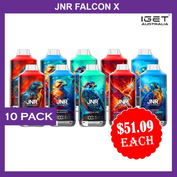 JNR FALCON X - 18000 PUFFS - 10 PACK