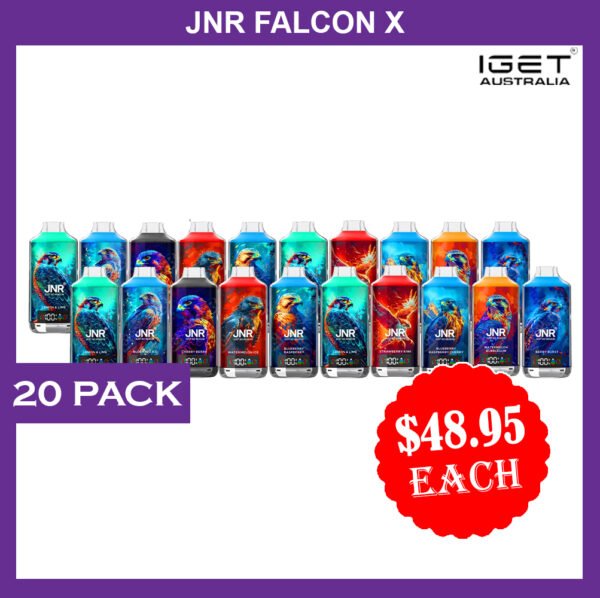 JNR FALCON X - 18000 PUFFS - 20 PACK