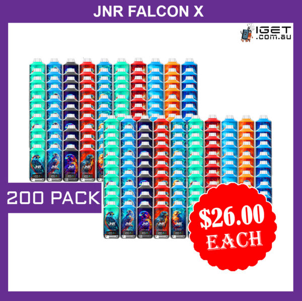 JNR FALCON X - 18000 PUFFS - 200 PACK