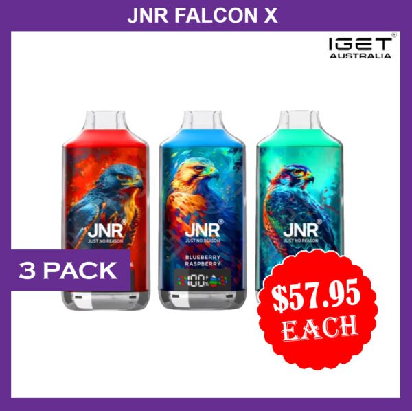 JNR FALCON X - 18000 PUFFS - 3 PACK