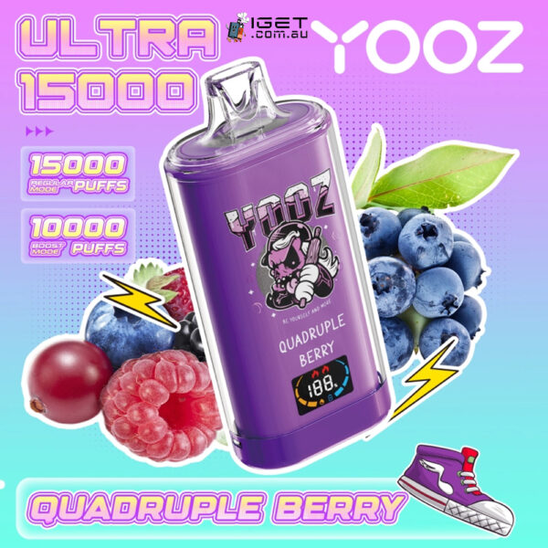 YOOZ ULTRA - QUADRUPLE BERRY - 15000 PUFFS