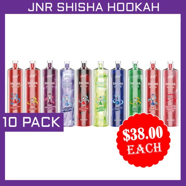 JNR SHISHA HOOKAH - 12000 PUFFS - 10 PACK