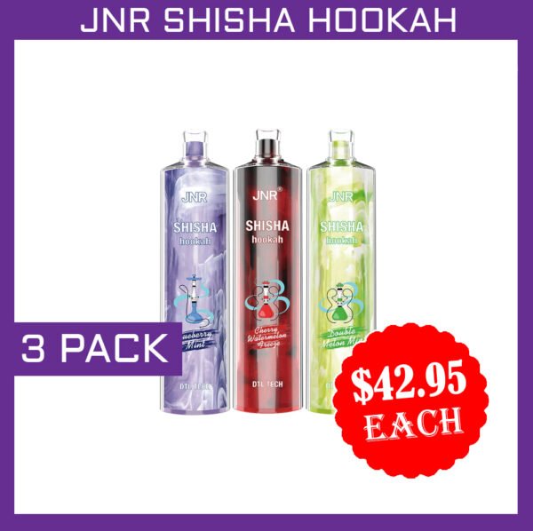 JNR SHISHA HOOKAH - 12000 PUFFS - 3 PACK