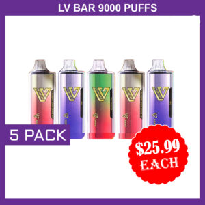 LV BAR - 9000 PUFFS - 5 PACK