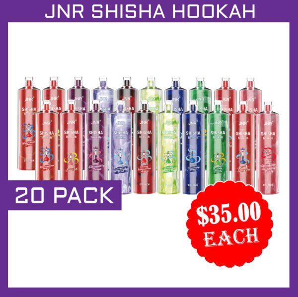 JNR SHISHA HOOKAH - 12000 PUFFS - 20 PACK