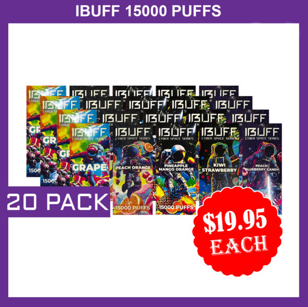 IBUFF SHISHA 10000 PUFFS - 20 PACK