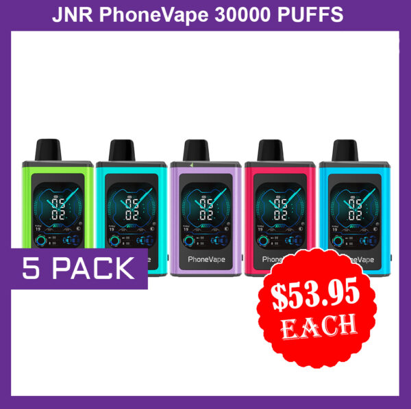 JNR PhoneVape - 5 PACK - 30000 PUFFS