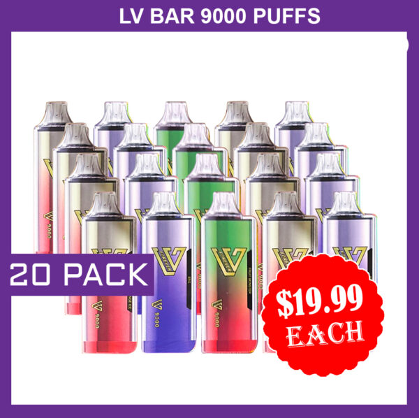 LV BAR - 9000 PUFFS - 20 PACK