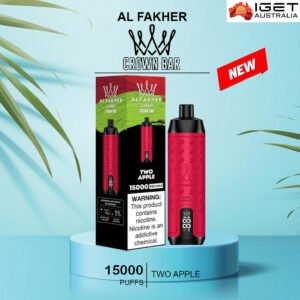 ALFAKHER CROWN BAR - TWO APPLE - 15000 PUFFS