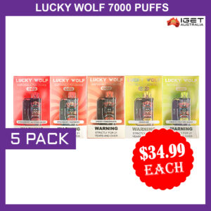 LUCKY WOLF 7000 PUFFS - 5 PACK