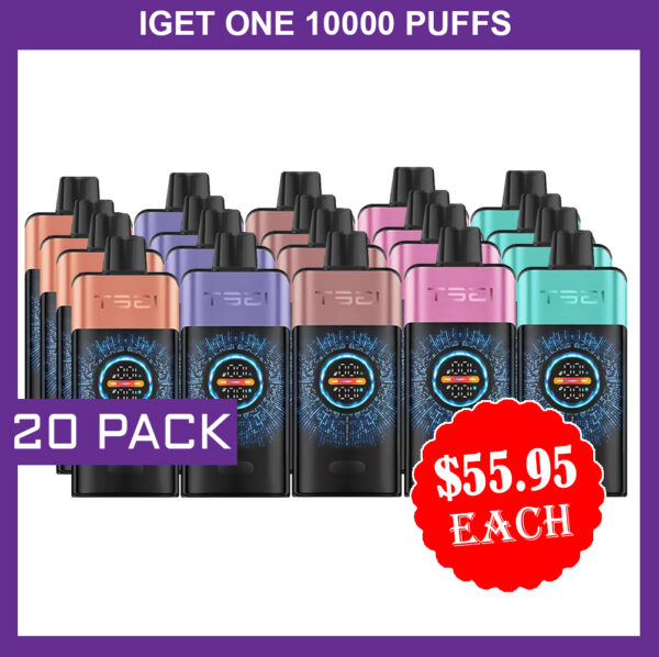 IGET ONE 10000 PUFFS - 20 PACK