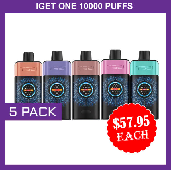 IGET ONE 10000 PUFFS - 5 PACK