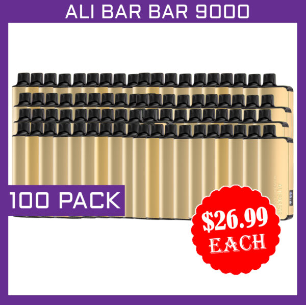 ALIBARBAR INGOT 9000 PUFFS - 100 PACKS