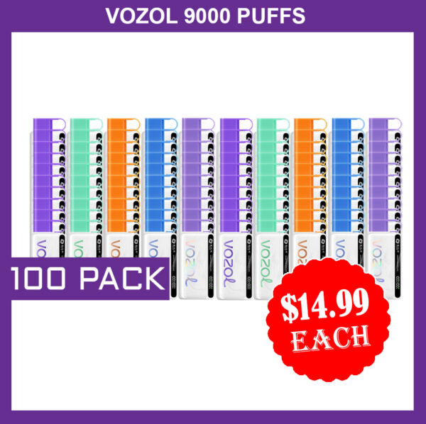 VOZOL 9000 PUFFS - 100 PACK